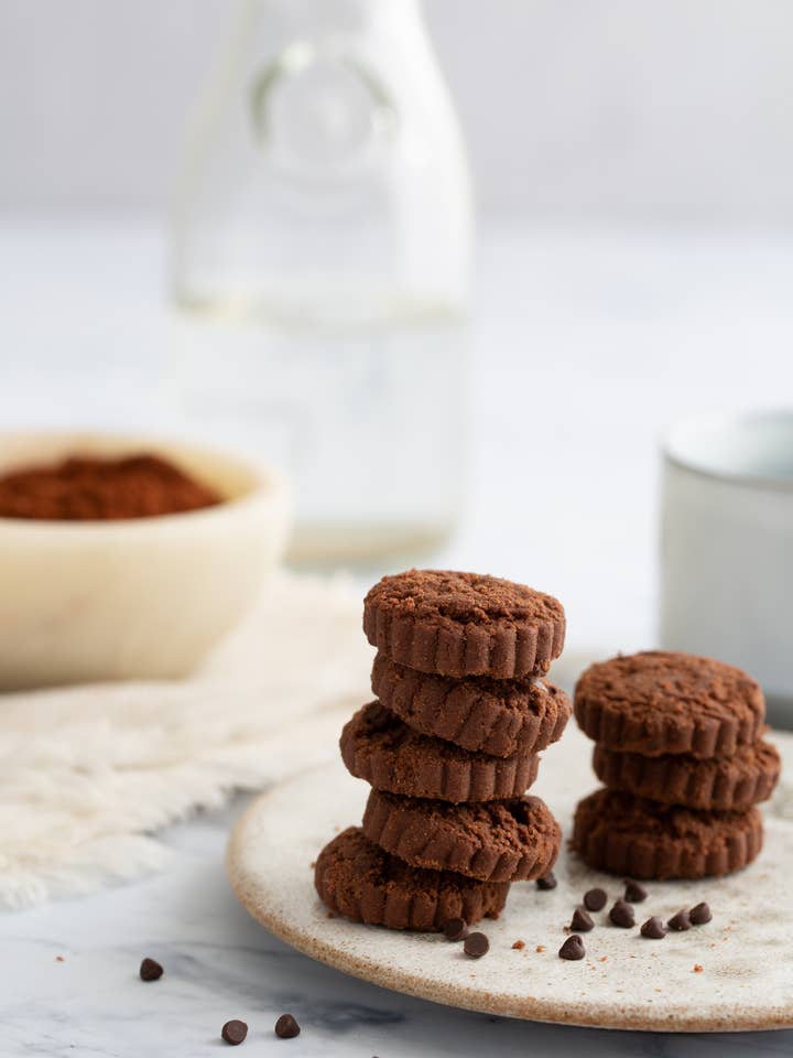 Double Dark Chocolate Chip Shortbread Cookies for wholesale by Douglas Sweets