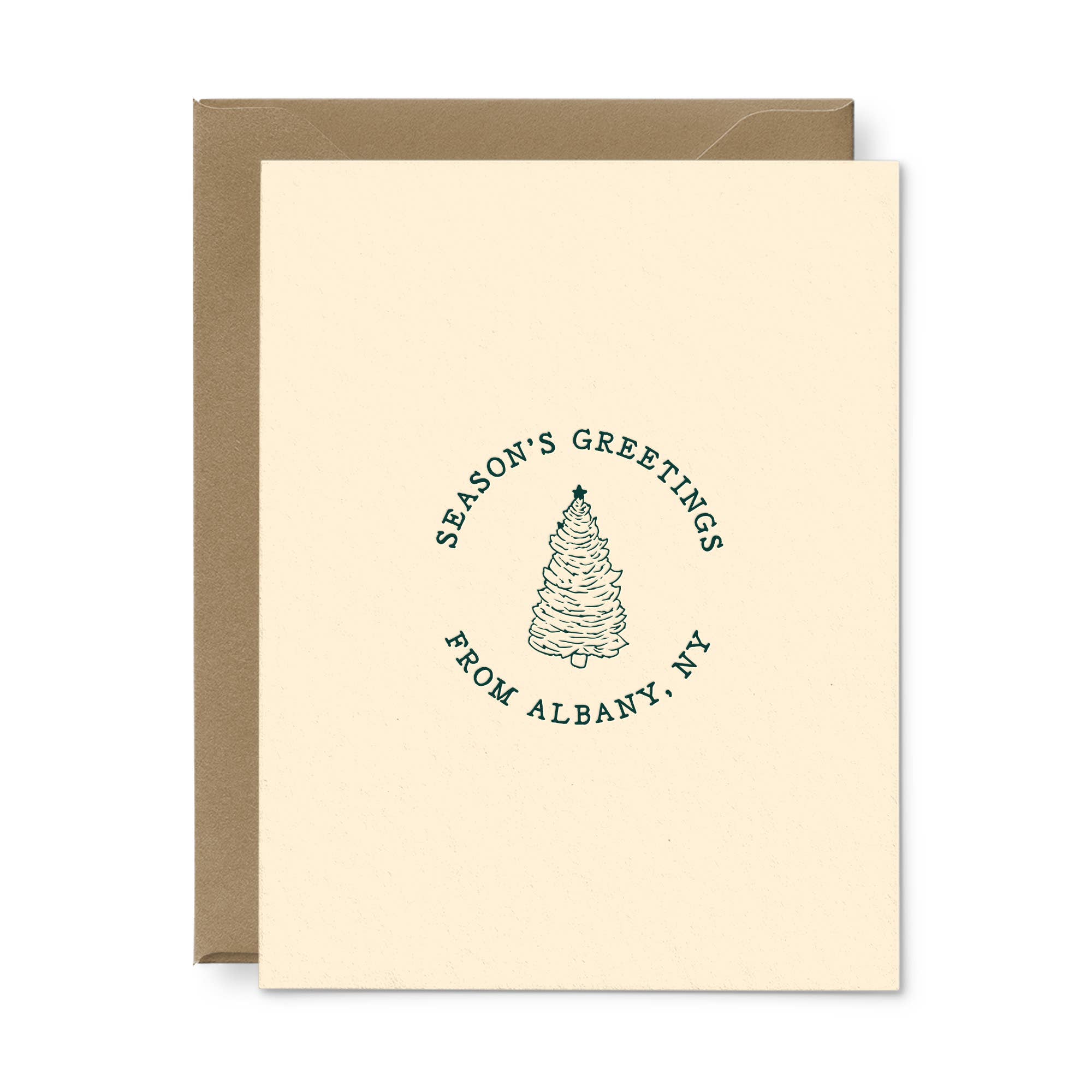 Ruff House Print Shop – wholesale Season’s Greetings card – Custom Holiday Greeting Card : Box of 62