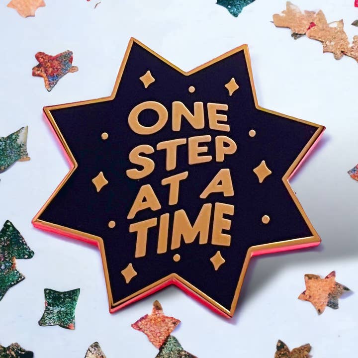 One Step At A Time Enamel Pin for wholesale by illustrationlisa