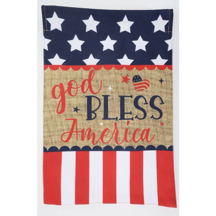 Tremont Floral Supplies – wholesale Flag – 12" x 18" God Bless America Garden Flag