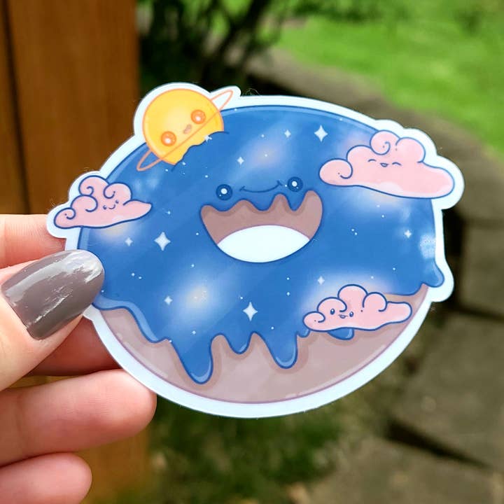 Space Donuts, niedliche Planeten, Vinyl-Aufkleber, Aufkleber für den Großhandel von Cozy Bee Creates