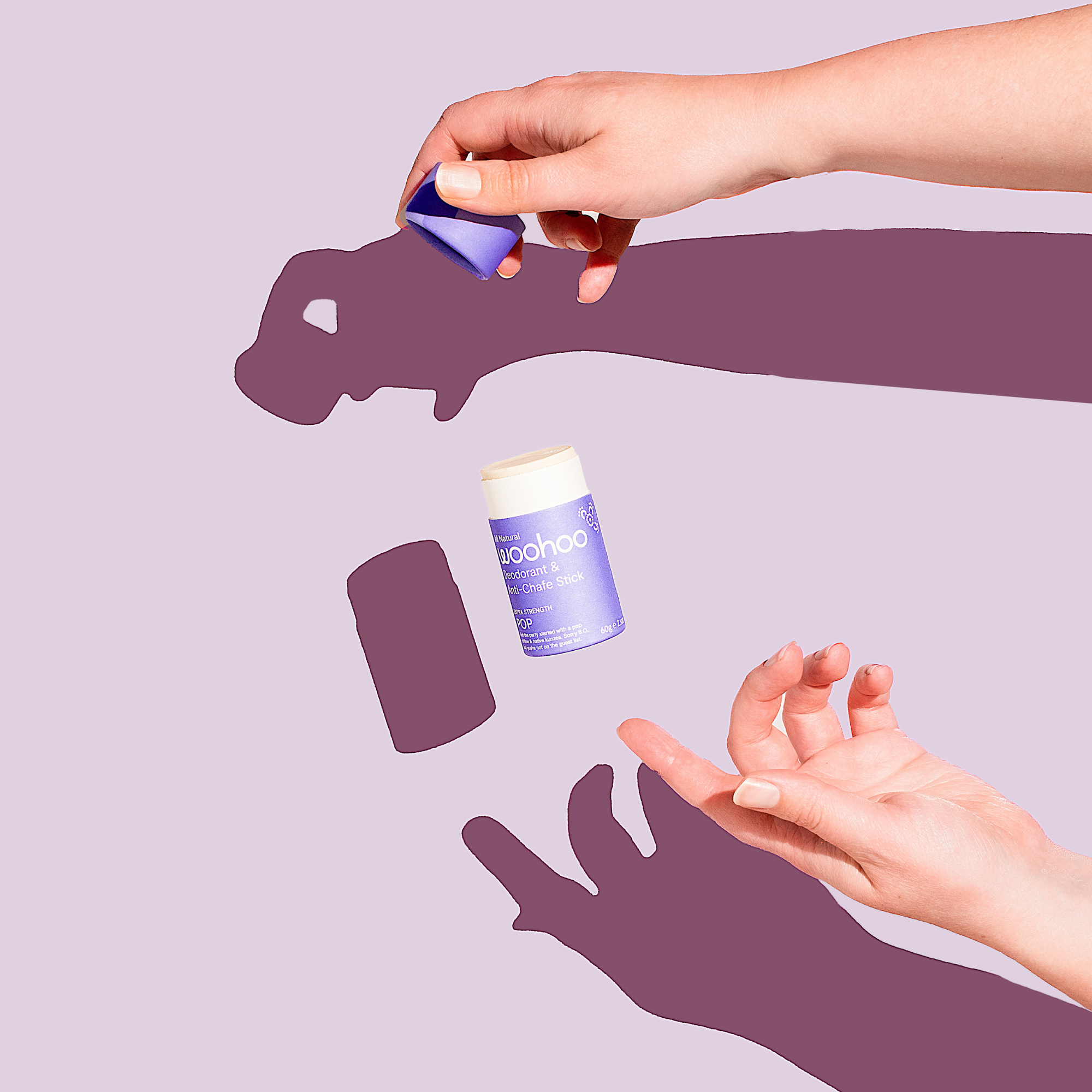 Woohoo Body - Wholesale Deodorant - Unisex - Woohoo Natural Deodorant & Anti-Chafe Stick (Pop) 60g - NEW FORMULA1