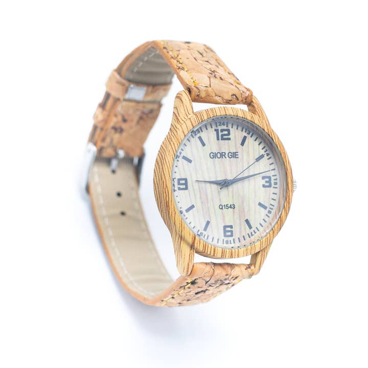 Meninas Bonitas Cork - Venta al por mayor Reloj de pulsera - Mujer - Reloj de corcho natural WA-392 *no incluye caja