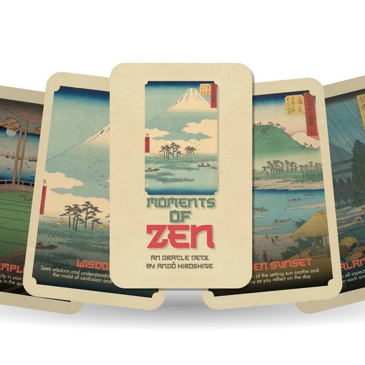 Ibiza Tarot USA - Vente Cartes de tarot - Moments of Zen : Un deck Oracle d'Andō Hiroshige