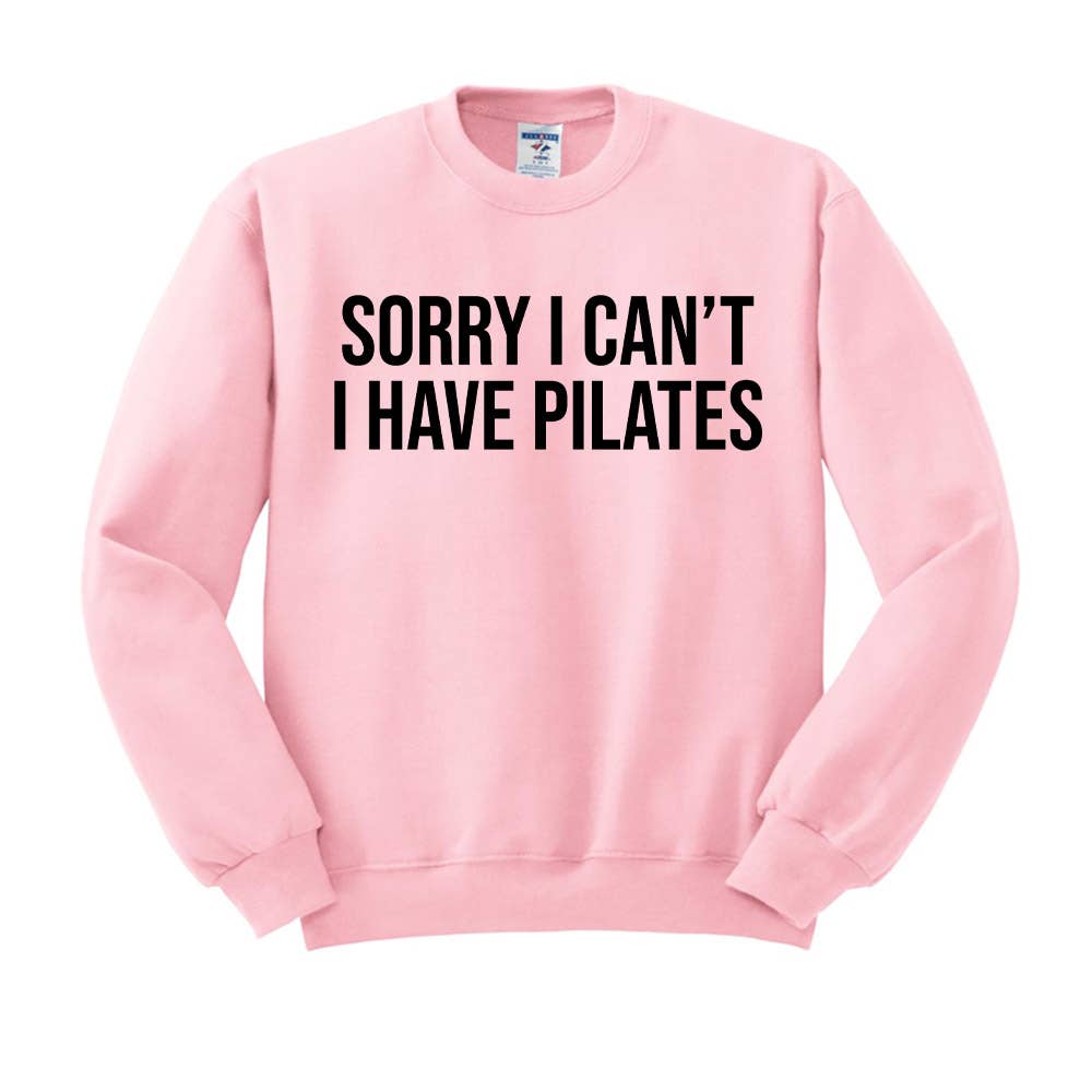 DaisyChainDesignCo - Wholesale Graphic Sweatshirt - Women's - Sorry Can't Pilates Crewneck Sweatshirt 3