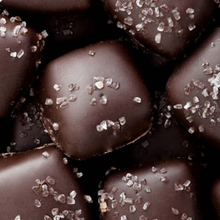 Chocolate Works - Wholesale Chocolate Covered Sweets - Dark Chocolate Sea-Salt Caramels