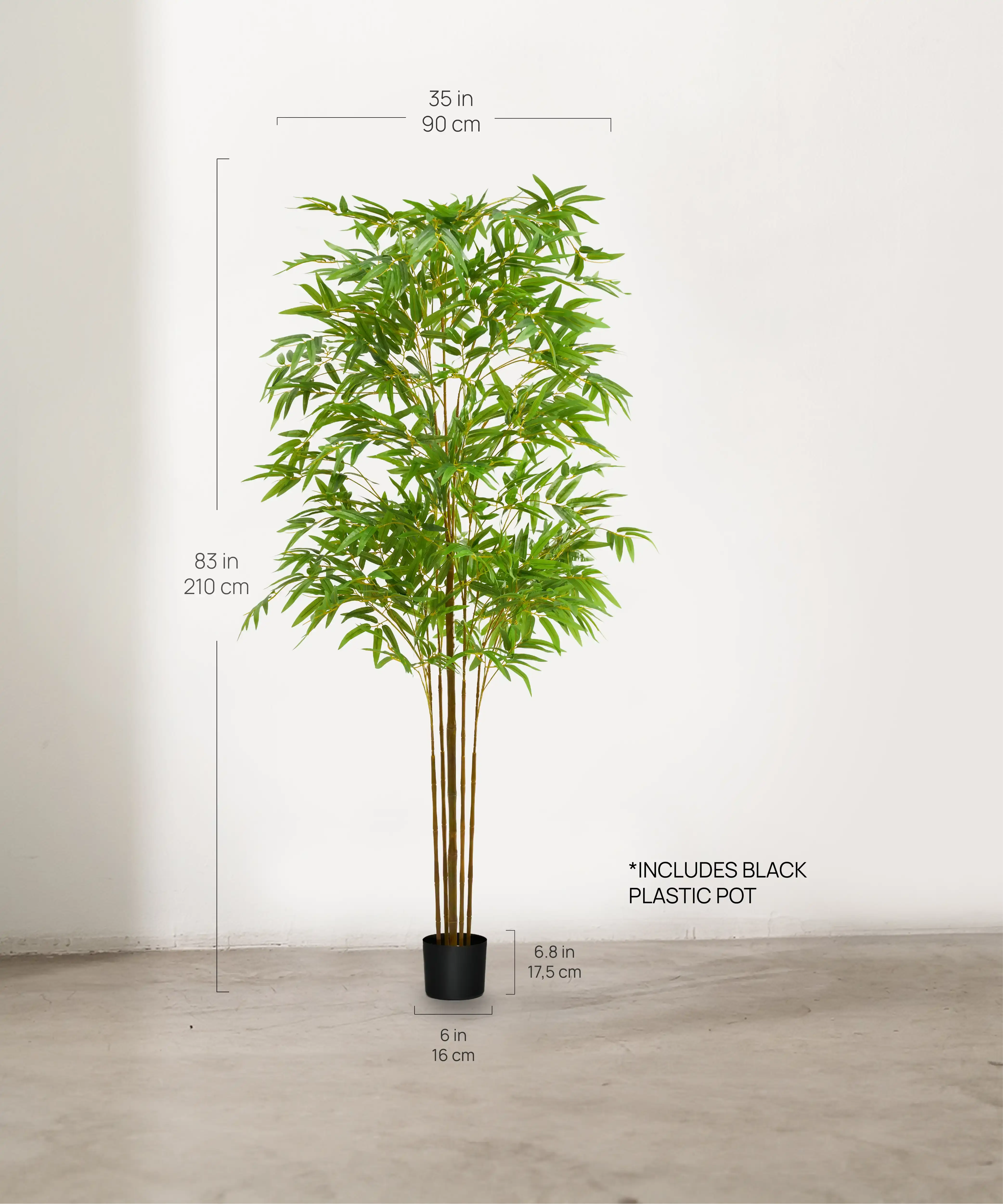 Maia Shop - Vendita all'ingrosso Piante artificiali - Bambù artificiale minimalista 210 cm3