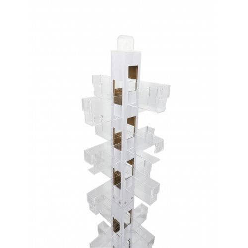 FIXTUREDISPLAYS - Wholesale Retailer Display - Paper & Novelty - Clear Acrylic Plexiglass 40 Pocket Greeting Card Rack DVD CD Book 6.25x8.5"100245