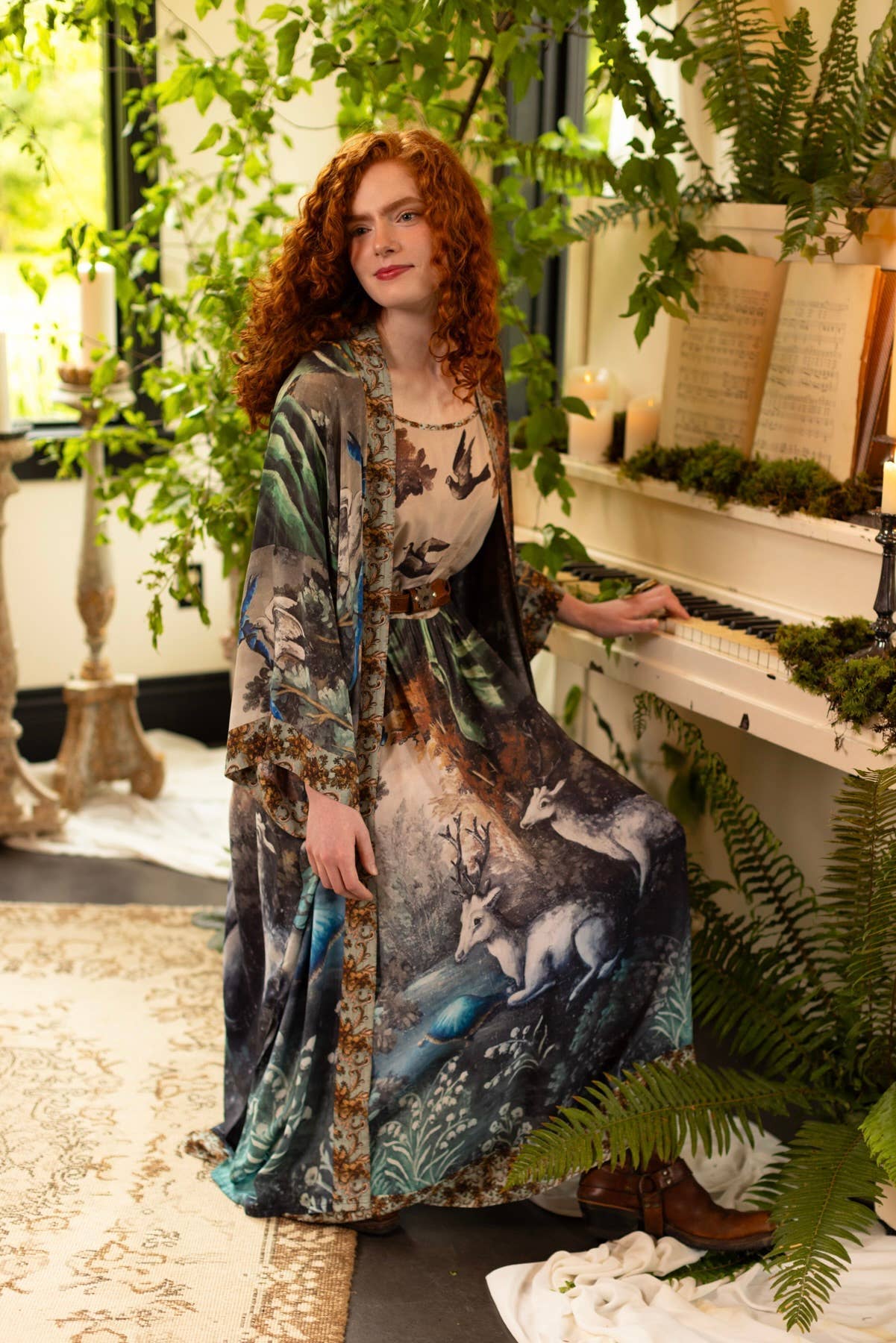 Market of Stars (Worldwide) - Vendita all'ingrosso Vestito - Donna - Teatro dei Sogni Bohéme Abito Lungo Maxi Slip con Cervo14