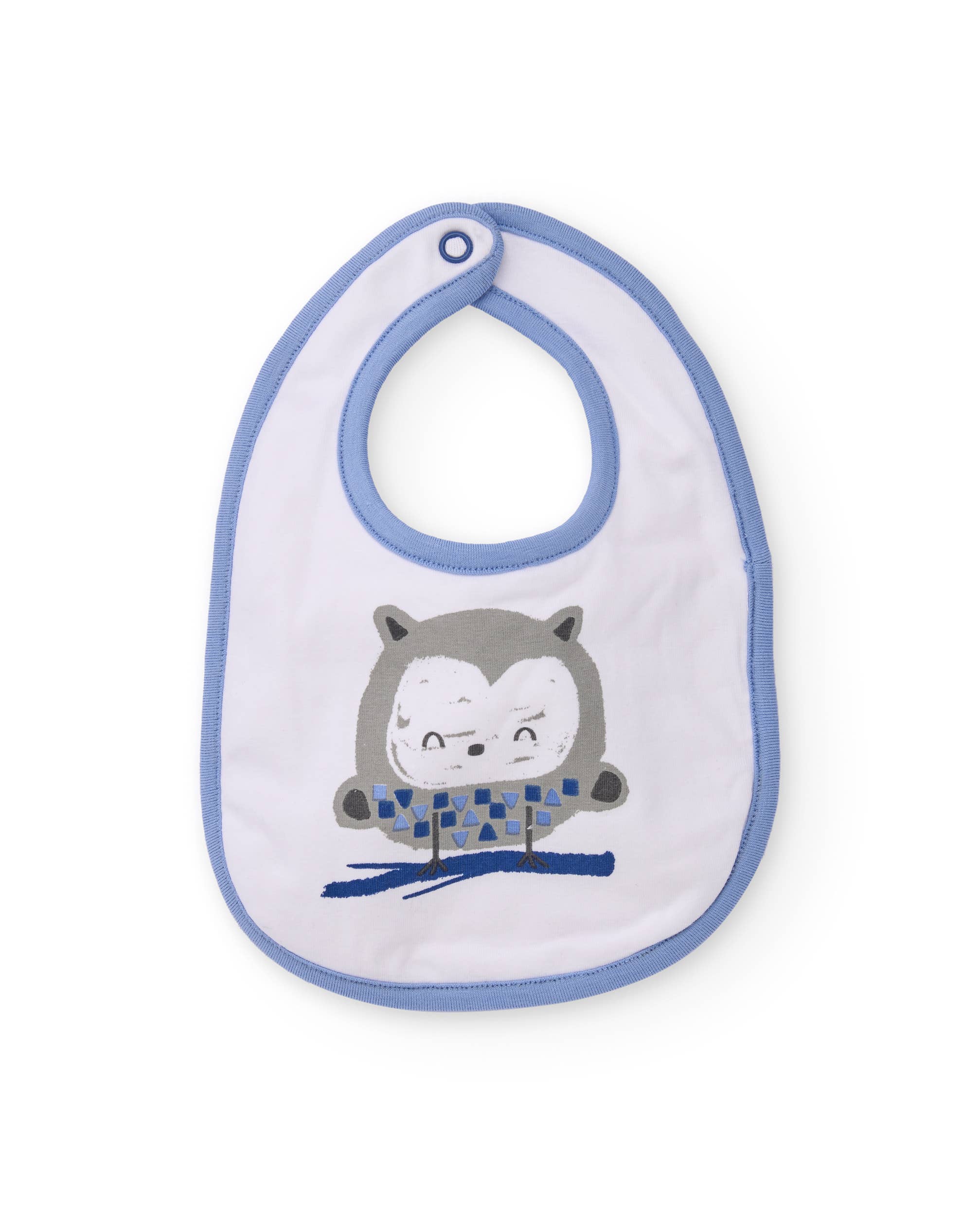 tuc tuc - Wholesale Baby Bib - Baby - Set of two baby boy bibs in blue with owl design1