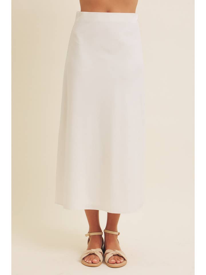 in february - Wholesale Skirt - Women's - VISCOSE LINEN BLEND BIAS CUT MAXI SKIRT WITH LINING30