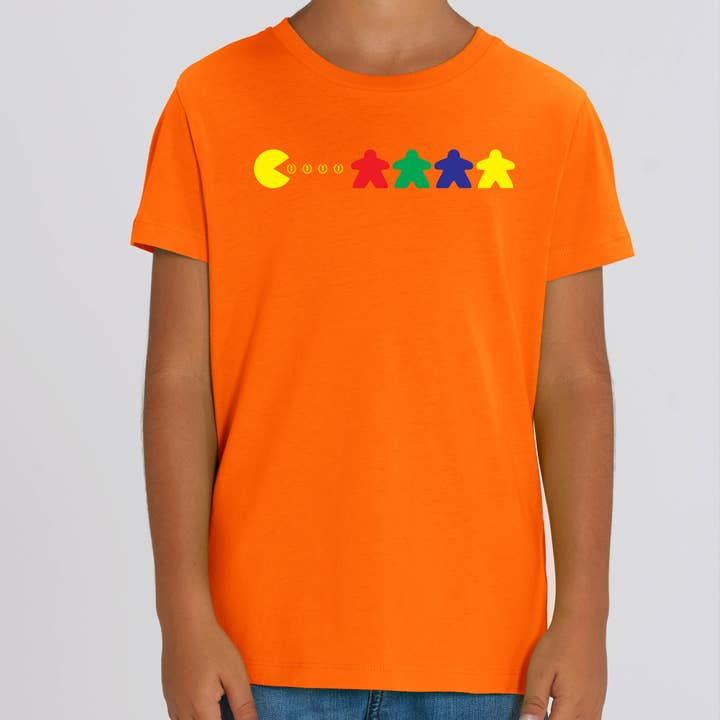 Camiseta infantil Pac Meeple para venta al por mayor de Meeplings | Handmade in Berlin