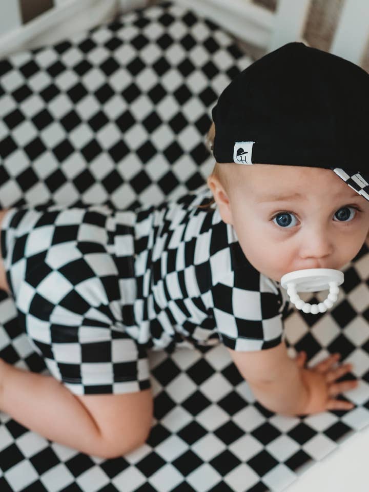 OREO CHECKERS DREAM CRIB SHEET for wholesale by Dream Big Little Co.