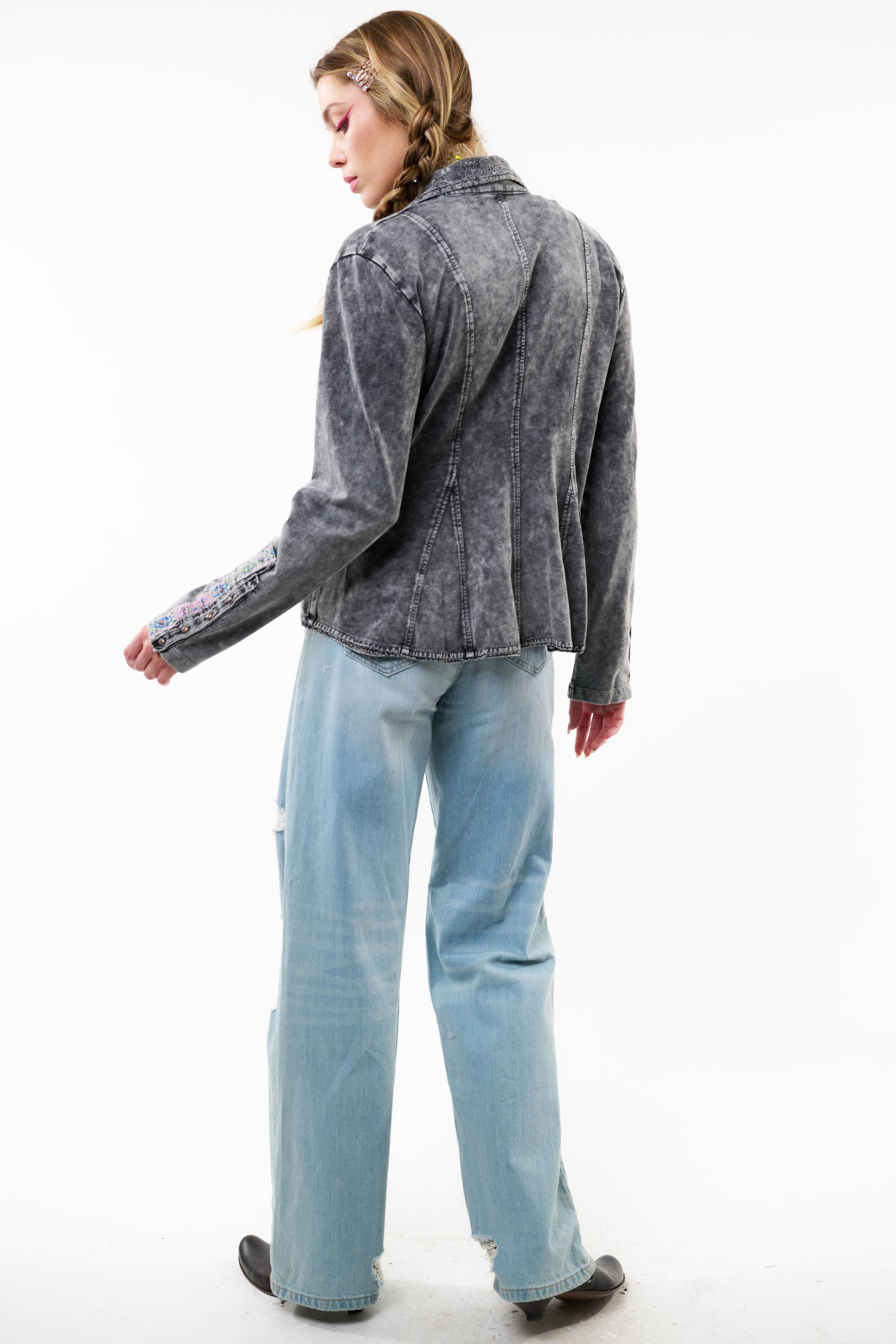 Carbone Giacca in Maglia French Terry da Colonnello - Blazer in vendita all'ingrosso su Faire13