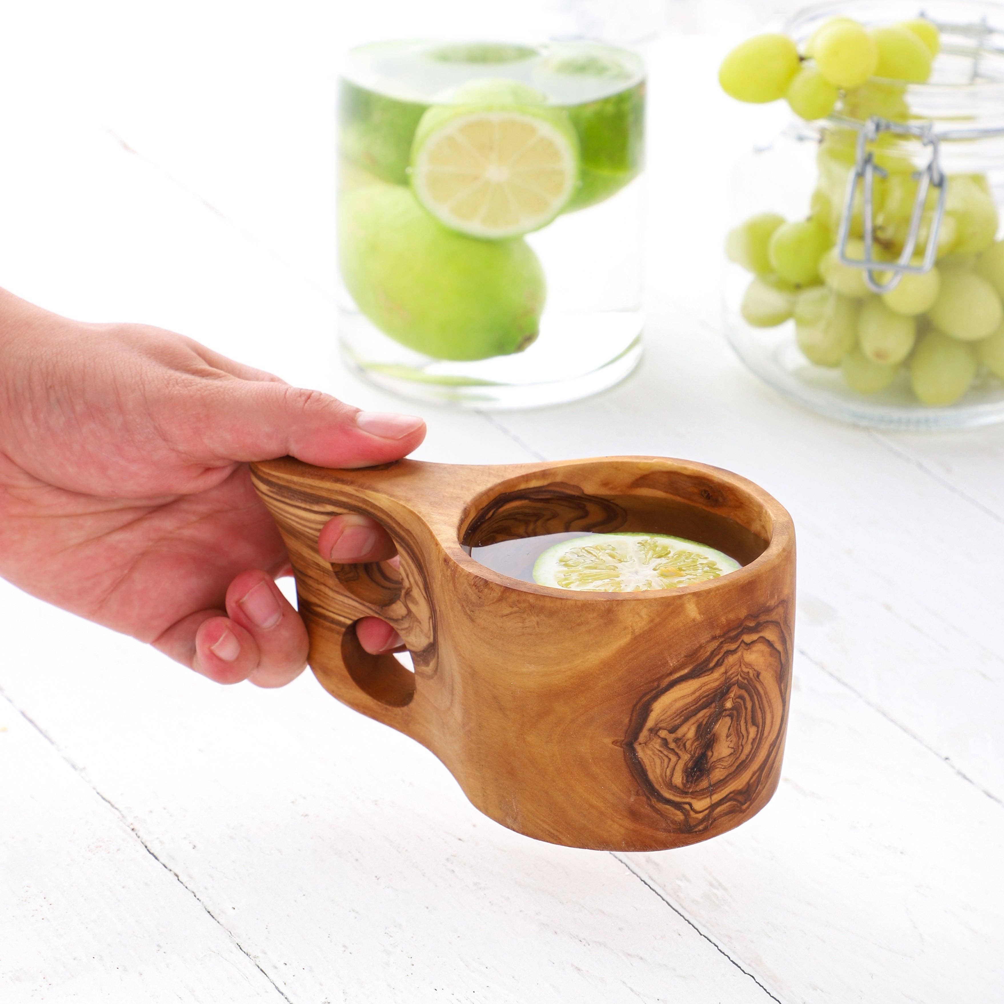Krafts GmbH Olive Wood - Wholesale Drinking Glass/Cup - Kuksa Becher Olivenholz – Handgemacht & Outdoor-tauglich2
