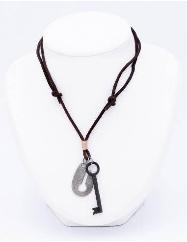 brown Faux leather necklace for wholesale on Faire