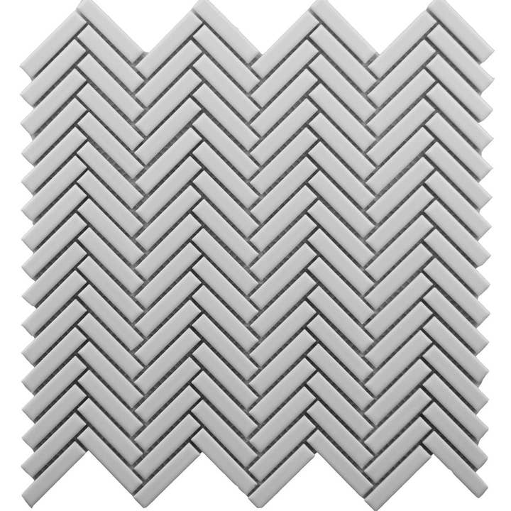 BG WHITE 12x12 HERRINGBONE MOSAIC for wholesale by APPTILE