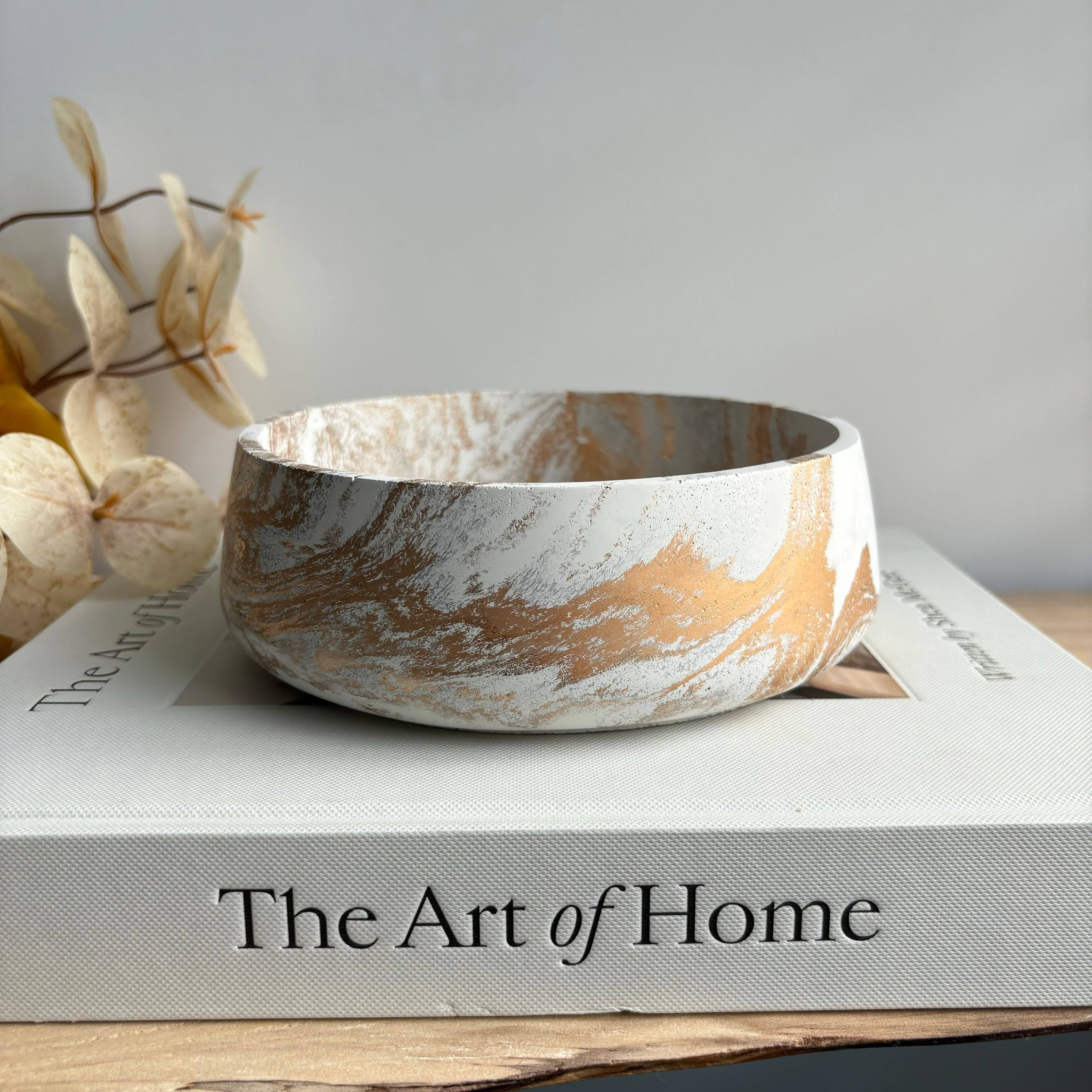 Fancy Concrete - Wholesale Christmas Decoration - Daza - Decorative Concrete Bowl | Centerpiece Bowl 9