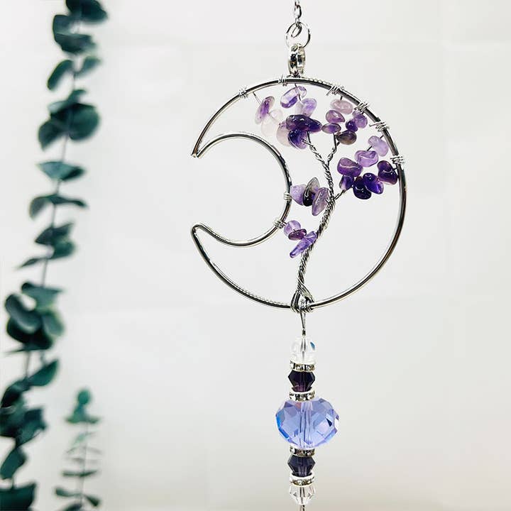 GemMeet - Wholesale Suncatcher - Amethyst Tree Of Life Sun Catcher Wind Chime 4