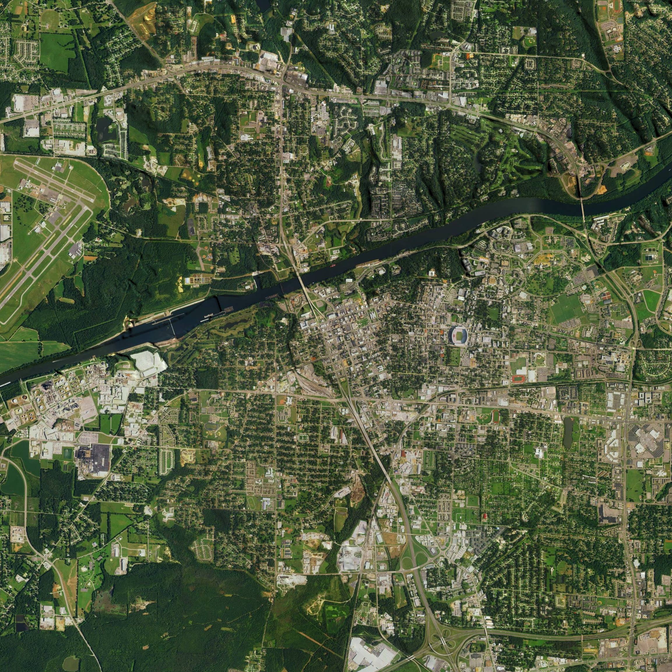 JACE.design - Wholesale Art Print - Tuscaloosa AL Map Print Satellite4