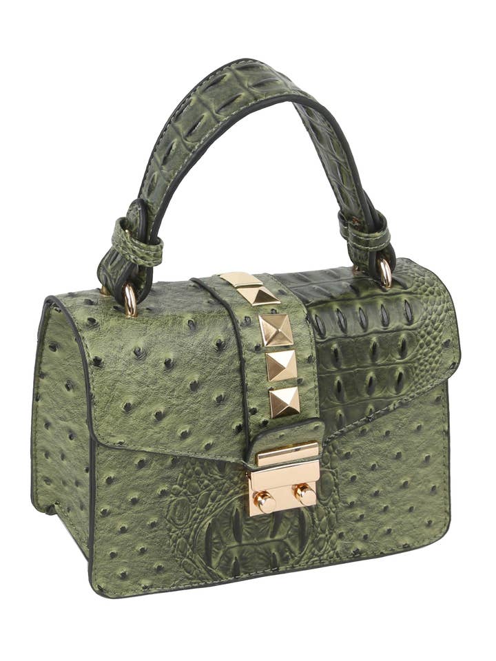 Croc Purse With Studs* for wholesale by Wear N. E. Wear Jewelry & Gift Co, LLC