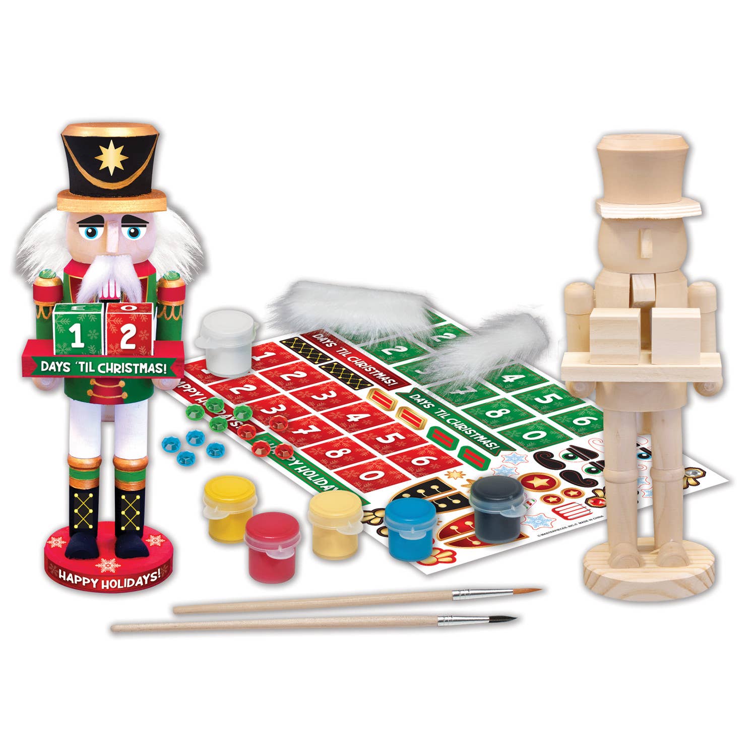 Masterpieces Puzzles - Wholesale DIY Craft Kit - Kids - Nutcracker Calendar Wood Paint Set1