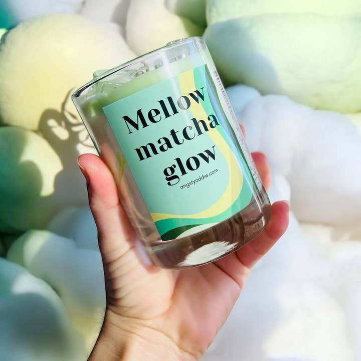 Angsty Addie - Wholesale Jar/Filled Candle - Iced Matcha candle, iced coffee candle, gel wax candleÂ