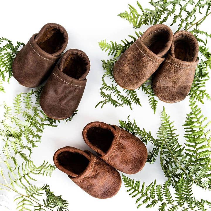 Carob, Wood, Rust Loafers Baby Boy Shoes & Toddler Moccasins for wholesale by Starry Knight Design
