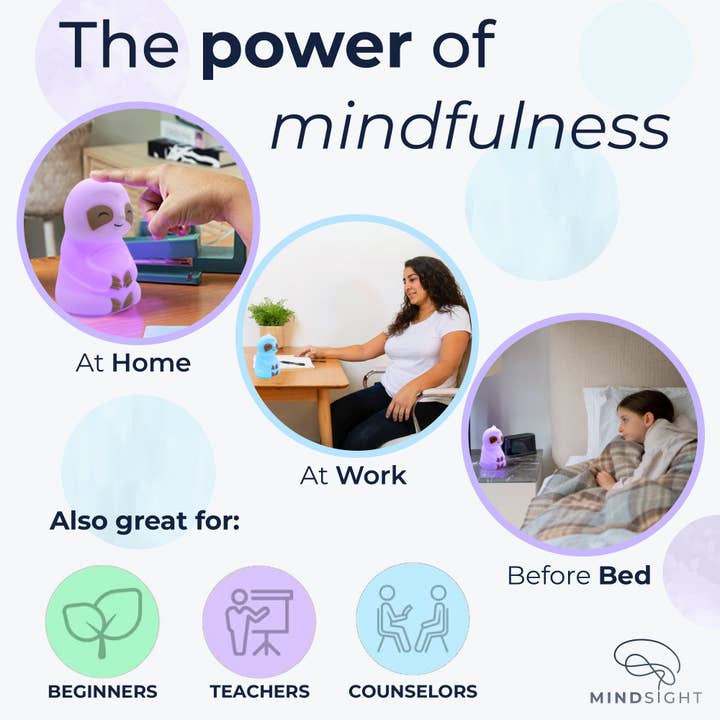 Mindsight - Wholesale Meditation Supplies - Slow It Down Sloth: Kids' Night Light & Meditation Buddy