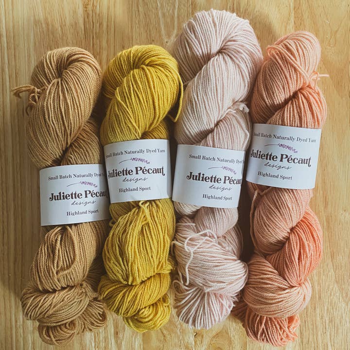 Highland Sport: Naturally Dyed Wool Yarn for wholesale by Juliette Pécaut Designs