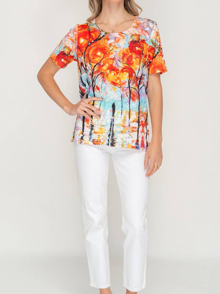 Short Sleeves Top with Round Neck in Multi Colors for wholesale by NIKKY APPARELS