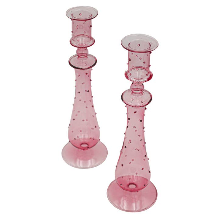 Ro’Table NYC - Wholesale Candle Holder - Rose Garden Dotty Candle Holder - Pair