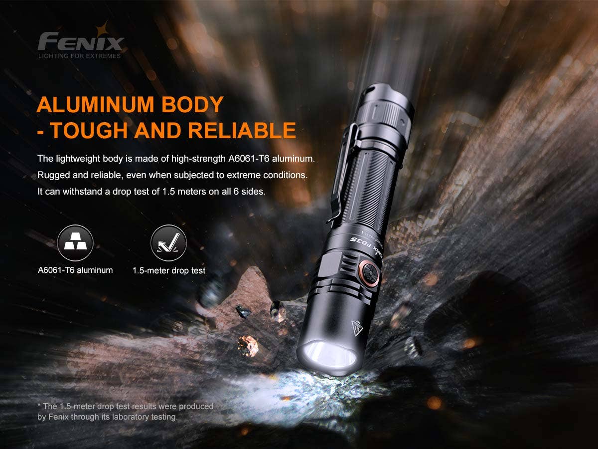 Benhalex - Wholesale Flashlight - Fenix PD35 V3.0 Flashlight, 1700 Lumens, Black #PD35V34