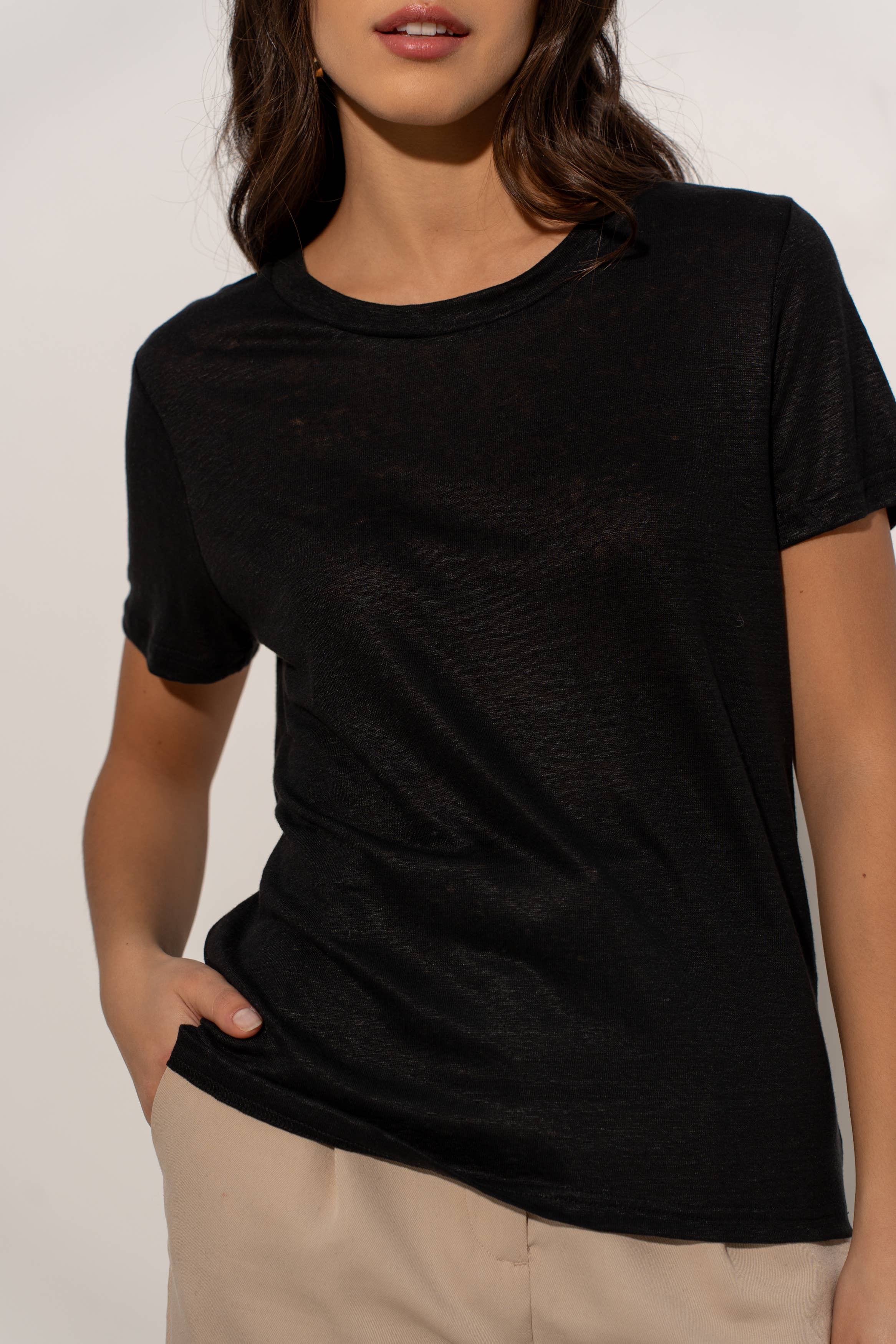 jw.atelier - Vente T-shirt – femme - T-shirt col rond en lin 8