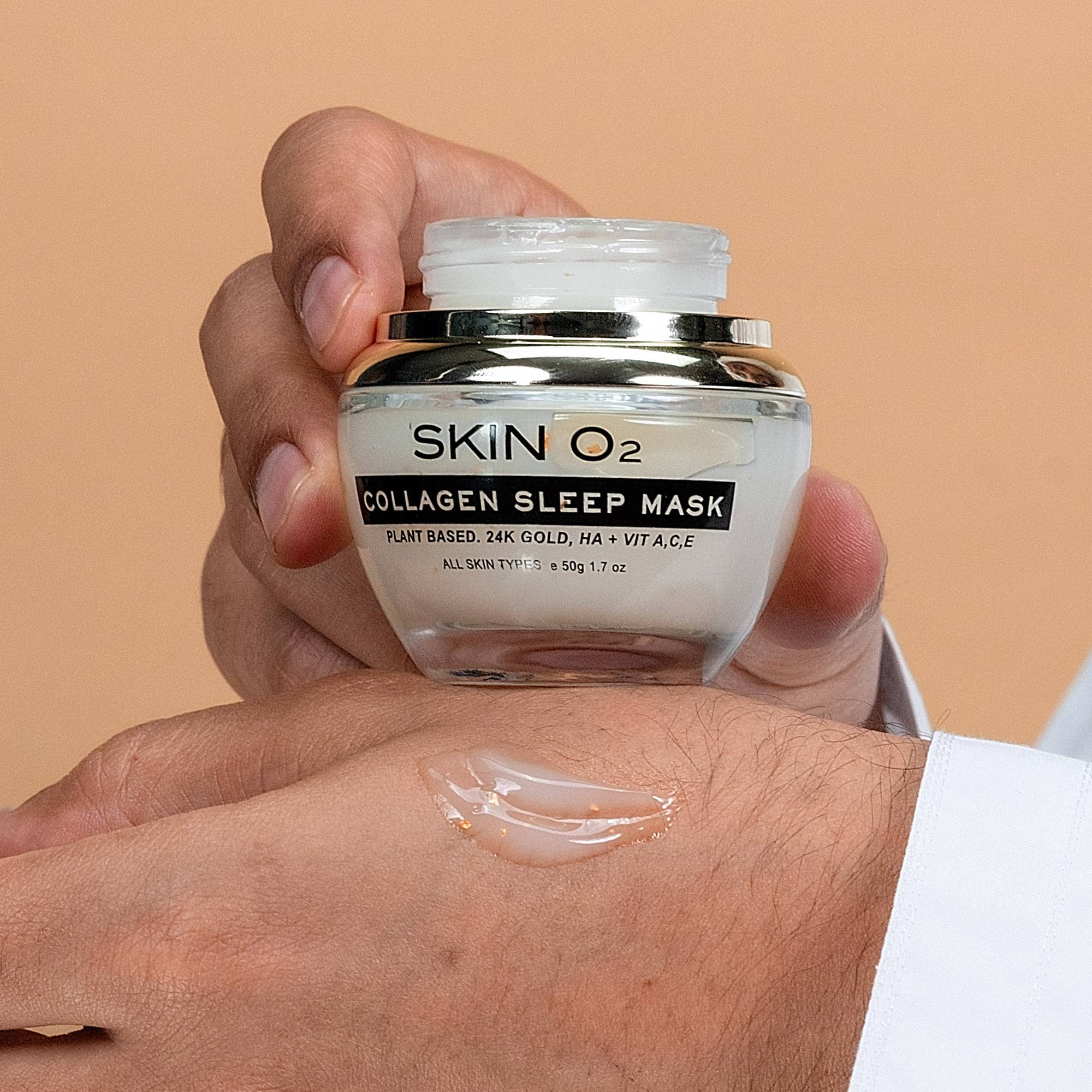 Skin O2 - Wholesale Skincare face mask - Collagen Sleep Mask - 24k Gold7