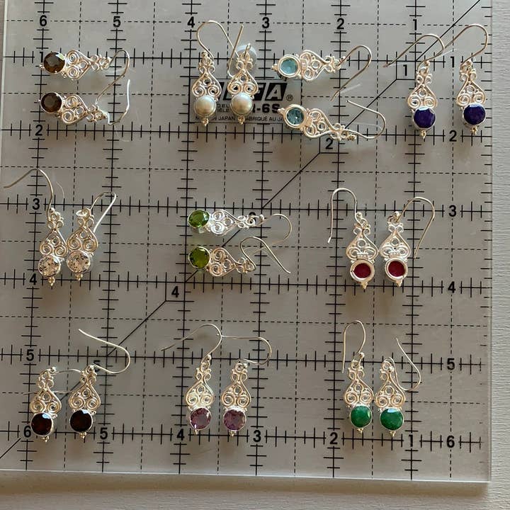 Keystone Crystals - Wholesale Dangle Earrings - Gemstone Sterling Silver Earrings18