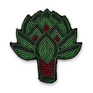 Handbestickte Brosche - Artischocke für den Großhandel von Macon & Lesquoy