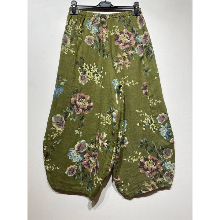LINEN & COTTON HOUSE - Wholesale Pants - Women's - 75096 LINEN TROUSERS WITH POCKETS NEW PRINT