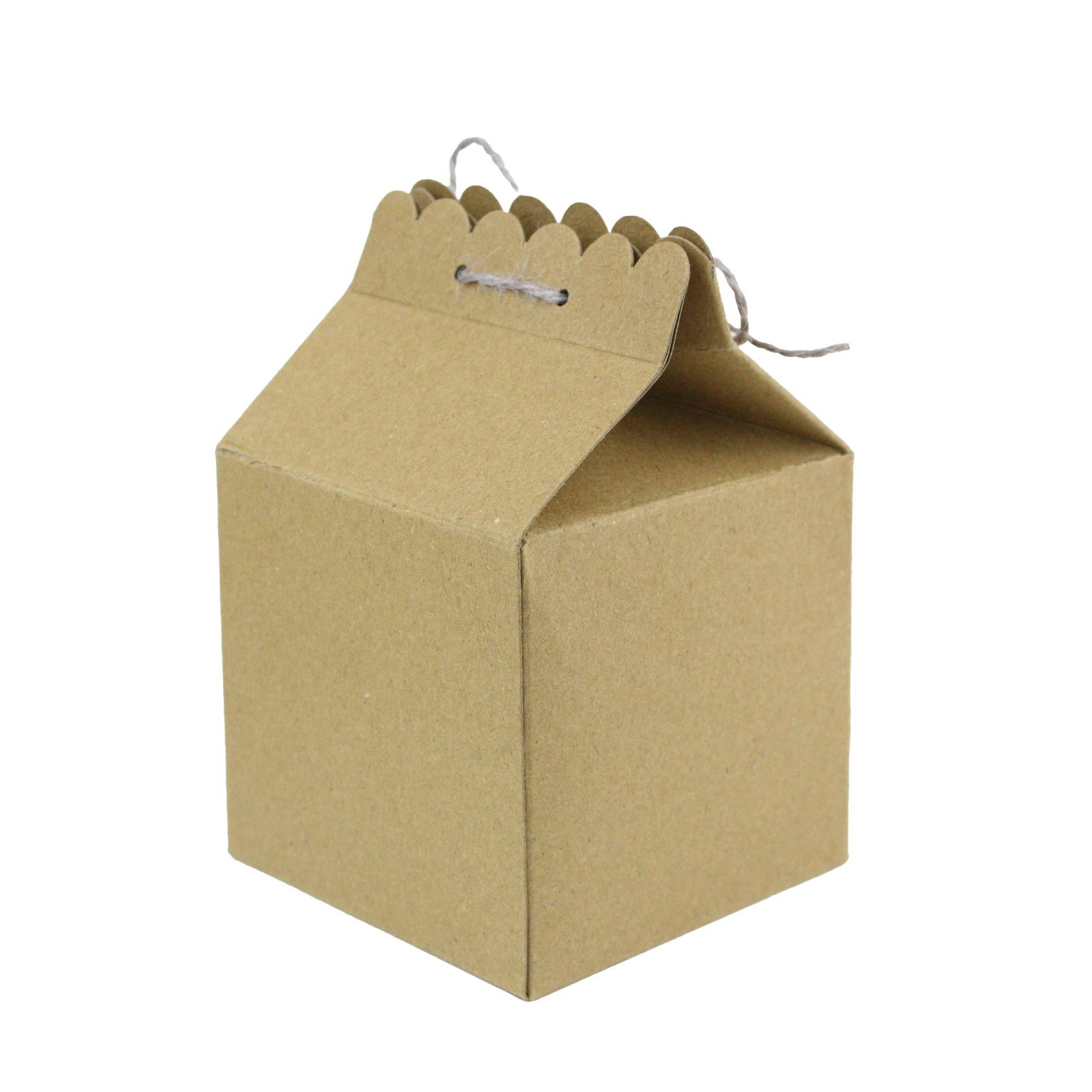 Emartbuy - Wholesale Gift Box - Kraft Gift Box with Clear Window and Twine Closure Pack of 33