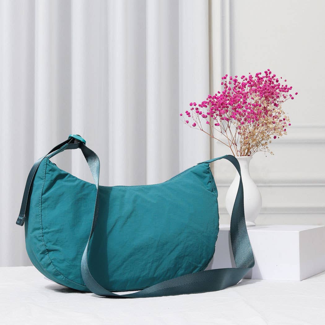 Fashion City - Wholesale Crossbody Bag - Women's - Nylon Half Moon Crossbody-Dark Colors16