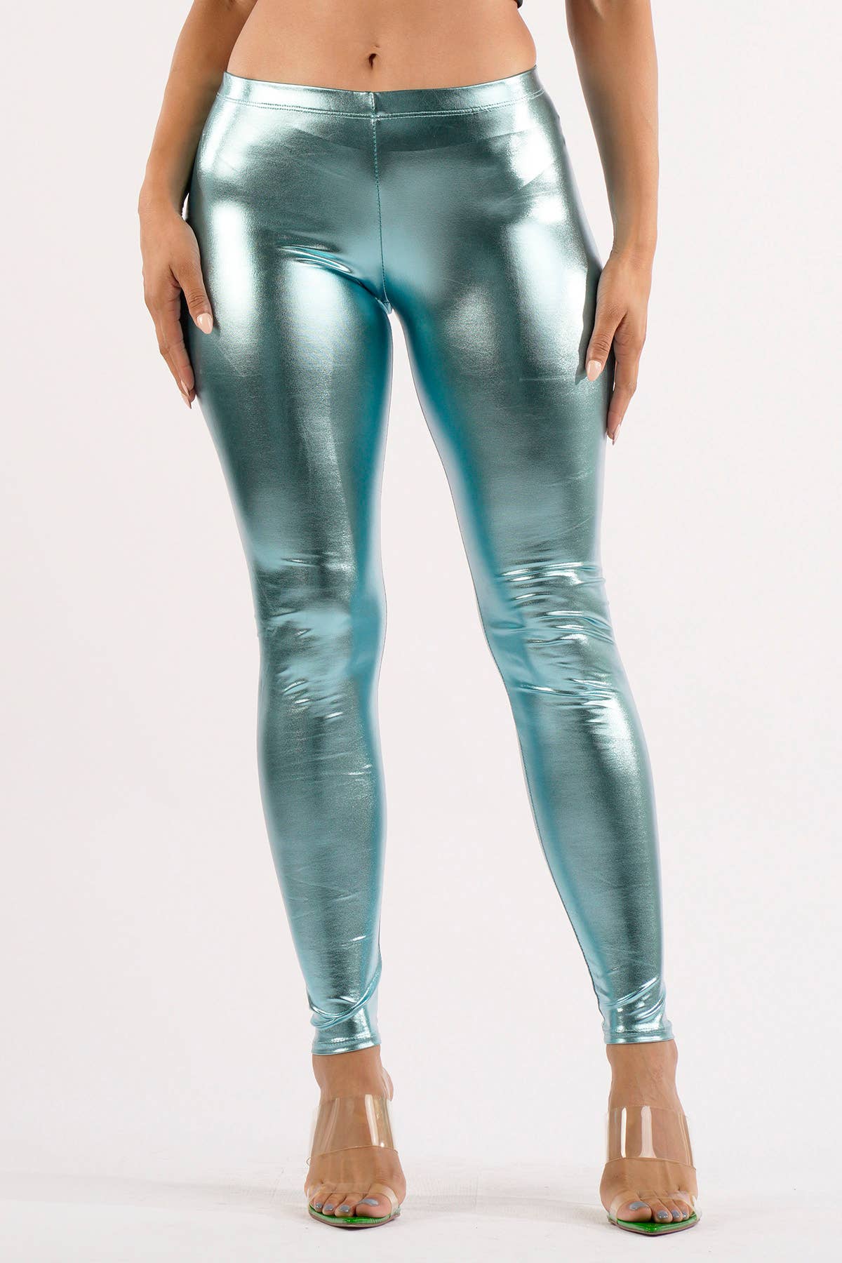 K Too - Wholesale Fashion Leggings - Women's - Shiny metallic leggings11