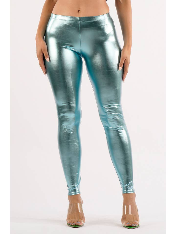 K Too - Wholesale Fashion Leggings - Women's - Shiny metallic leggings11