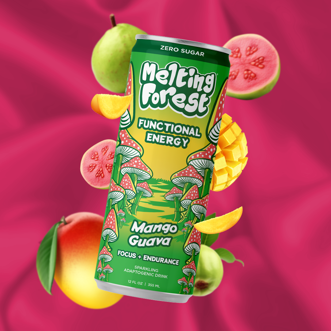Melting Forest – Engroshandel Sports-/energidrik – Melting Forest svampe energidrik | Mango Guava | Adaptogen15
