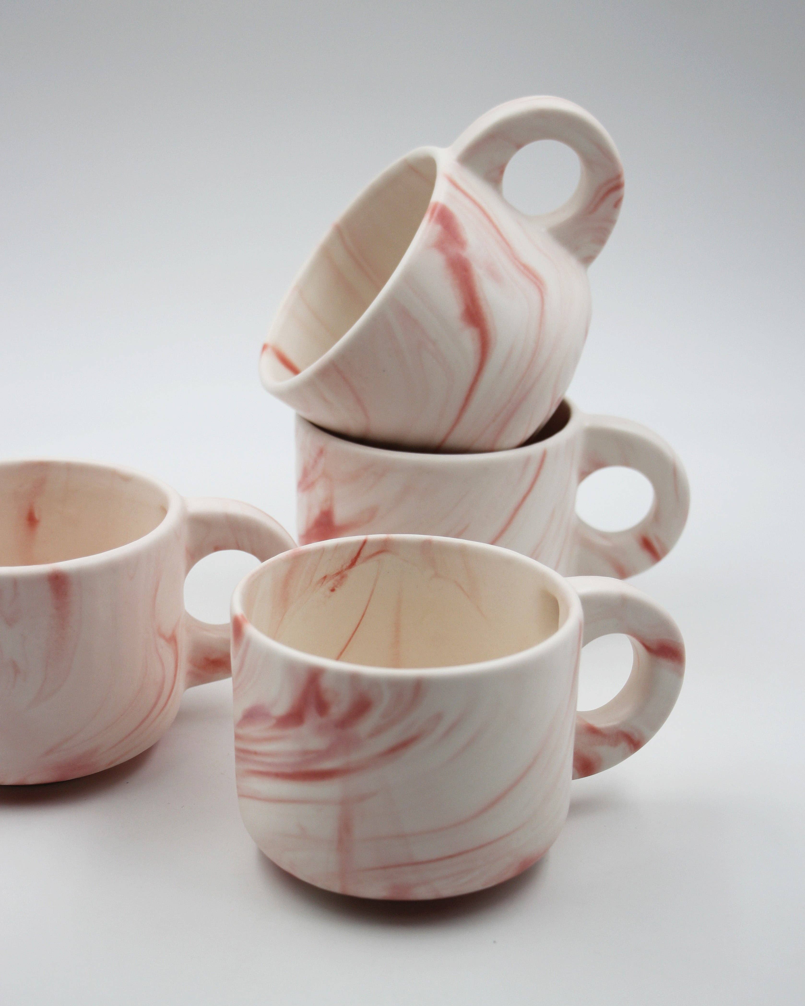Pó de Barro - Wholesale Coffee Mug - Jumbo Mug Marble Pink1