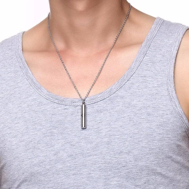 Cherished Emblems - Vendita all'ingrosso Urne/Scatole dei ricordi per animali domestici - Collana con fiala in argento1