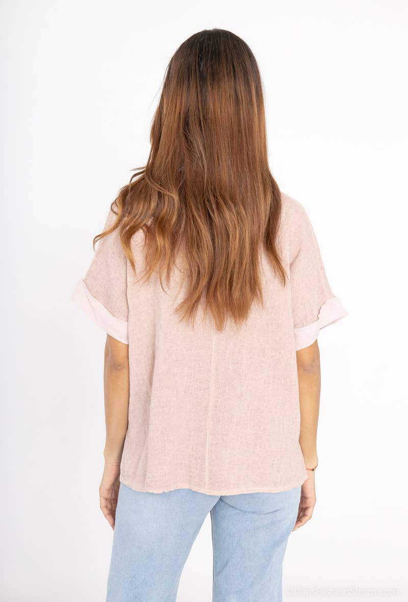 LINEN & COTTON HOUSE – Blusa - Mulher por atacado – Camisa de algodão e linho tamanho único57