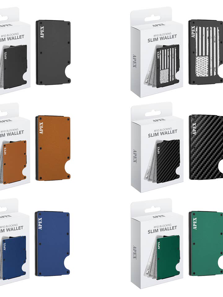 RFID Blocking Minimalist Scratch Resistant Slim Credit Card  and other Purchase Wholesale for men. Free Returns & Net 60 Terms on Faire trending on Faire.