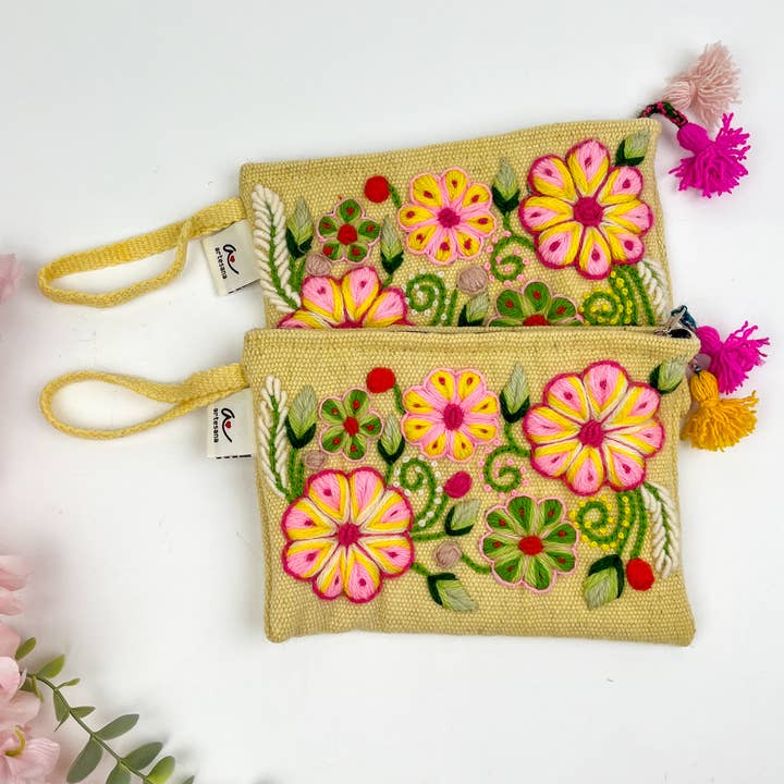 Artesana Love - Wholesale Pencil Case/Pouch - Daisy Embroidery Pouch4
