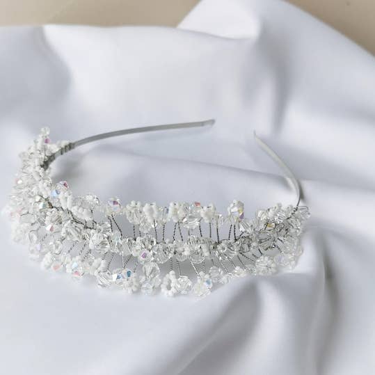 Bridal tiara, Bride headband, Wedding hair accessories, Prom crown for wholesale by Gracie Rose Bowtique