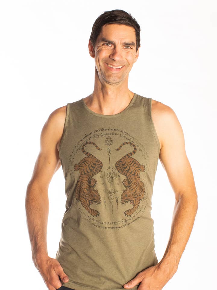 Thai Tigers on Men's Tank for wholesale by Third Eye Threads